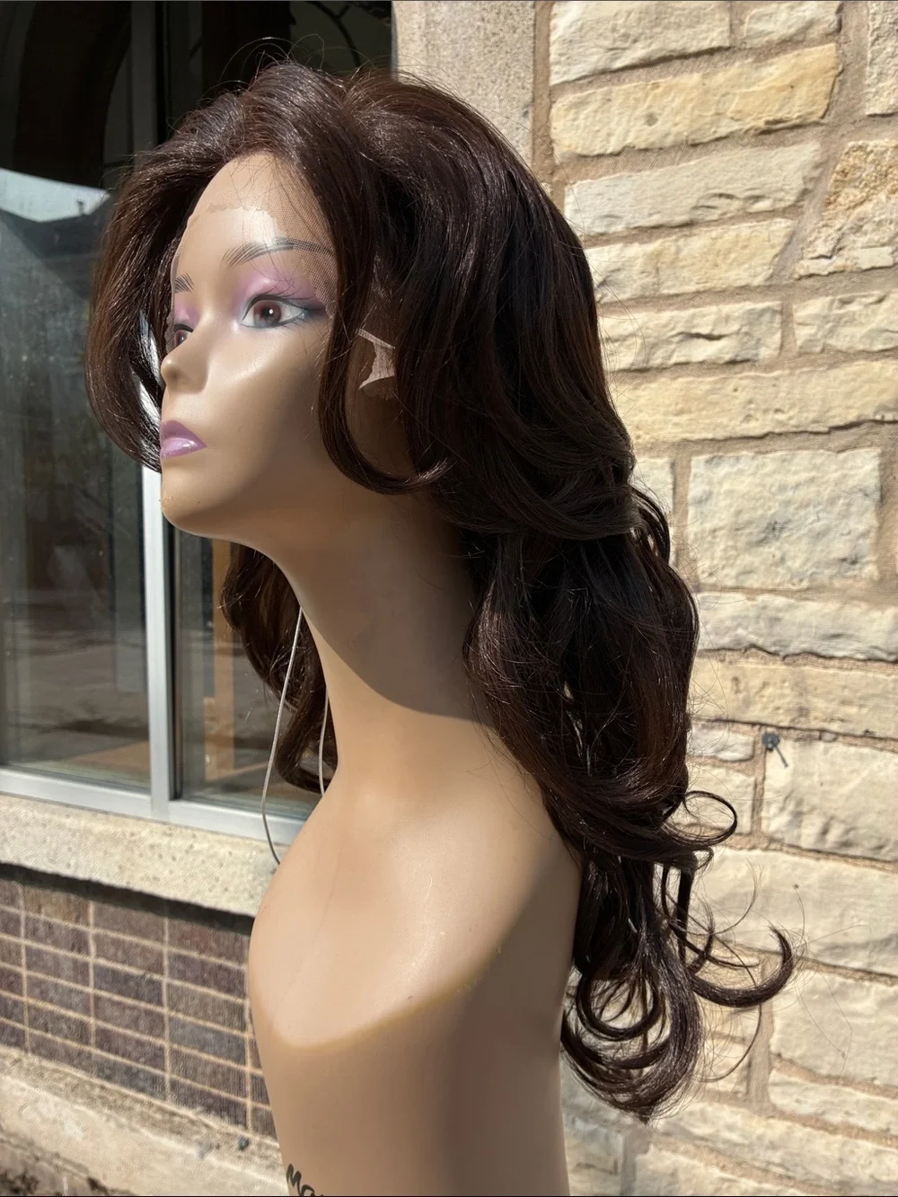 Women's Medium Dark Brown Wavy Wig